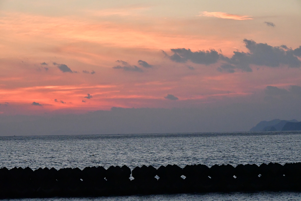 浜島　夕日