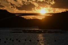賢島大橋　夕陽