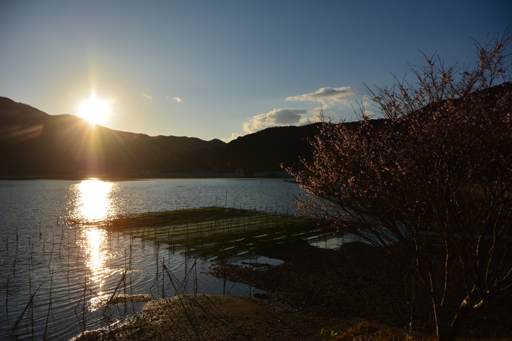 五ケ所湾と夕日