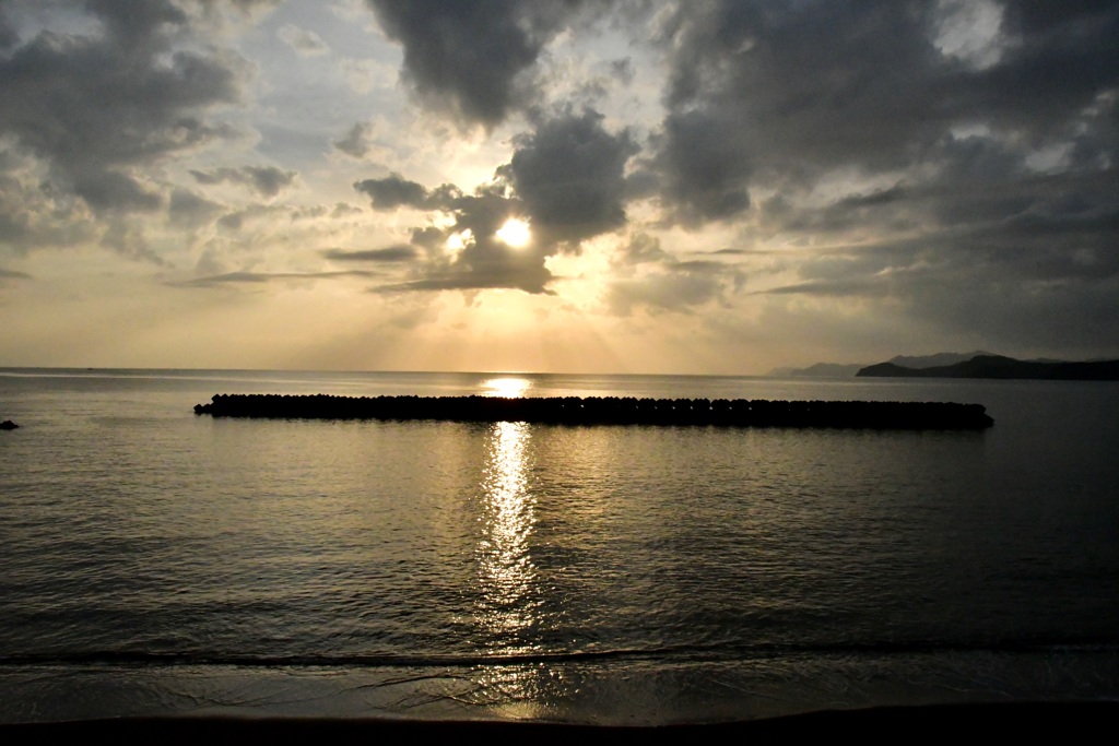 浜島　夕日