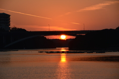 賢島大橋　夕日