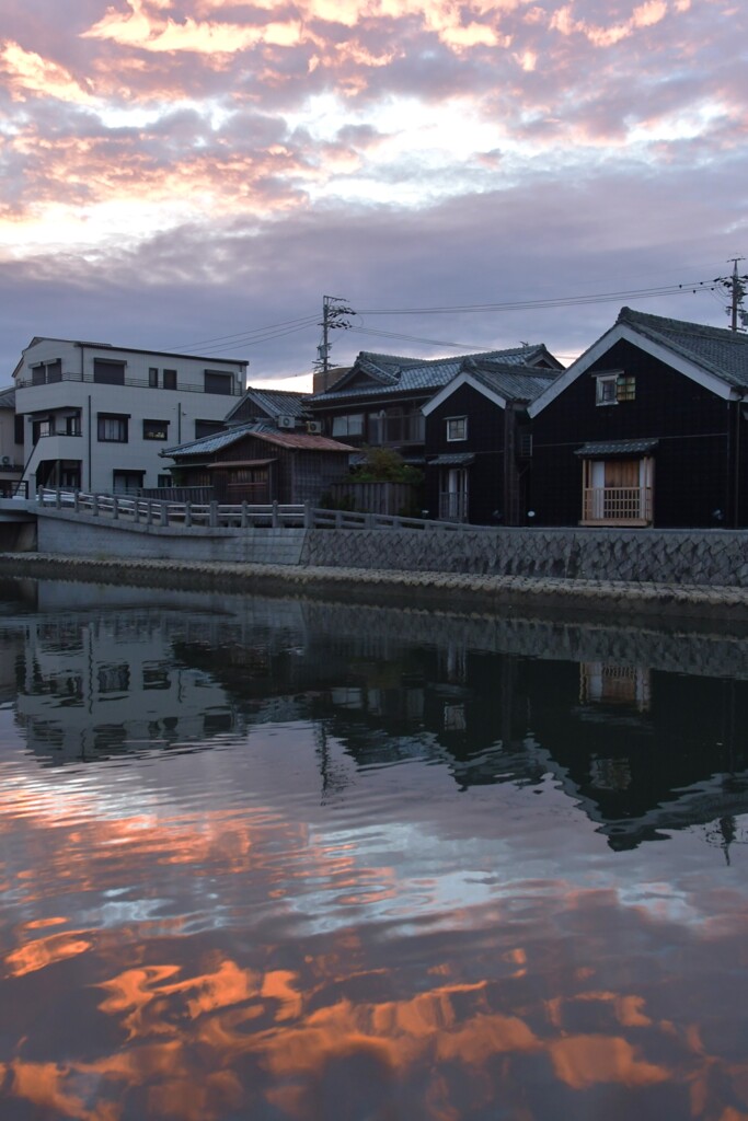 伊勢　河崎　夕焼け
