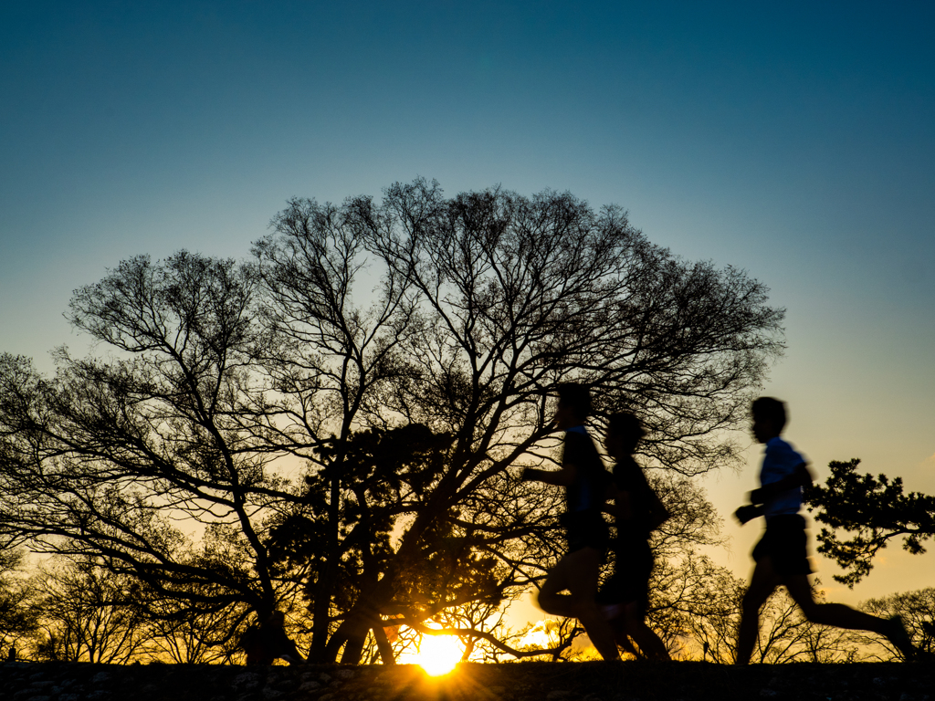 夕暮れの「ランニング」