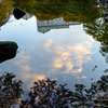 水辺の夕焼け