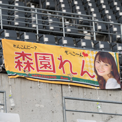 サーキットの横断幕