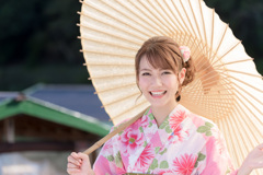 川辺にて