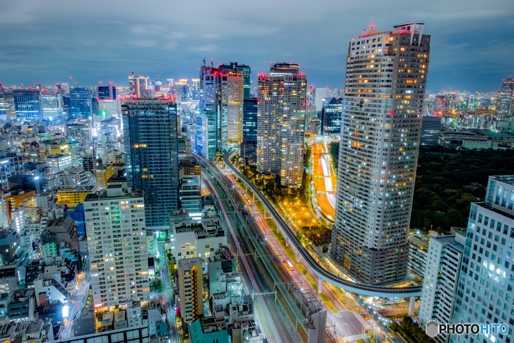 世界貿易センタービルから見る夜の東京