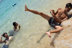 波打ち際の不意打ち