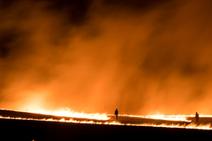 本州最南端の火祭り 潮岬望楼の芝焼き
