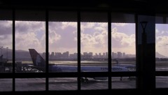 雨上がりのホノルル空港