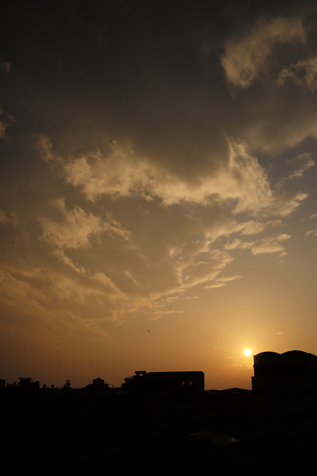 2017年2月22日の夕日