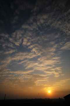 2017年１月20日の夕日その１