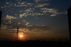 夕暮れ　
