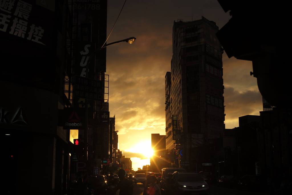 都市の夕景