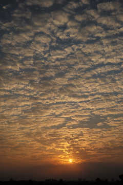 2017年１月24日の夕日　その２