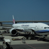 この飛行機でもどりました。