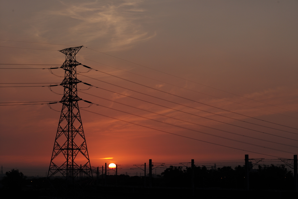 夕暮れ　