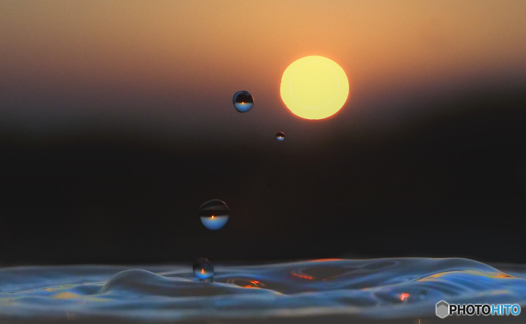 　滴の夕日