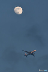 月と飛行機