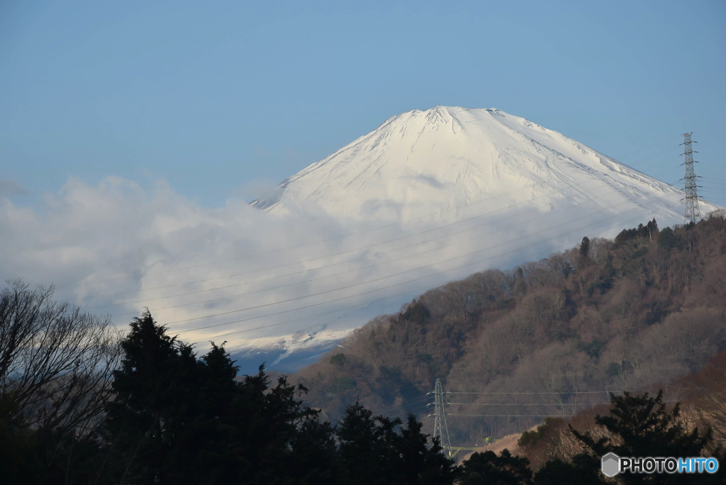 鮎沢PAから見る富士