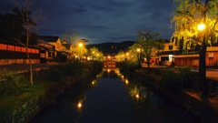 夜の倉敷川