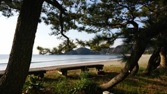 今朝の弓ヶ浜