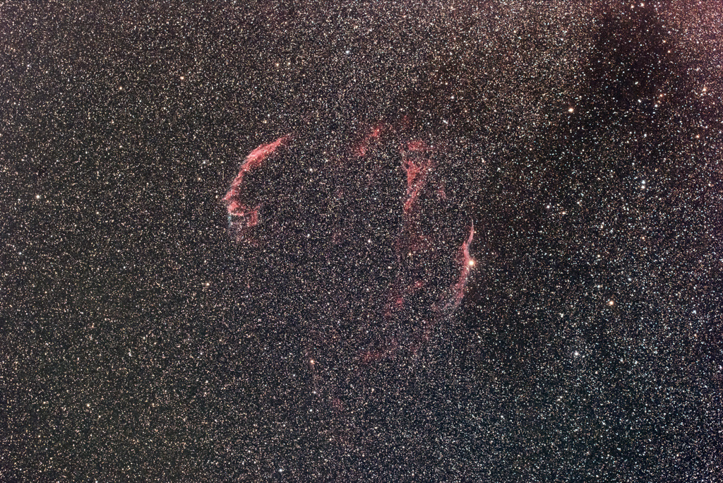 自宅で撮影・網状星雲(左：NGC6992　右：NGC6960)