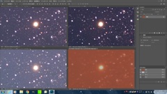 サドル付近の元画像とDSS後の星像比較