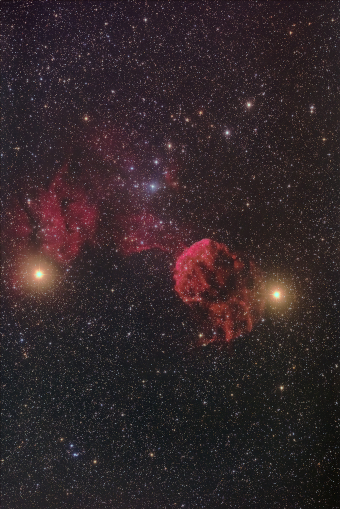 ふたご座の超新星残骸IC443(くらげ星雲)