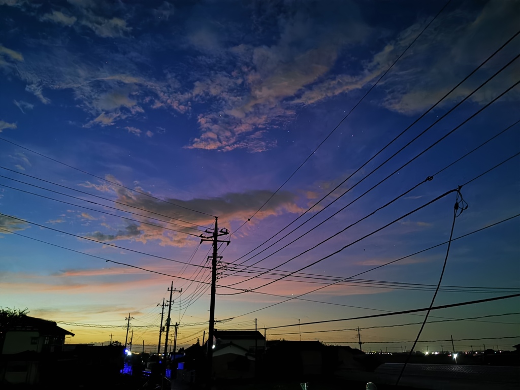 夜明けの「冬の大三角形」