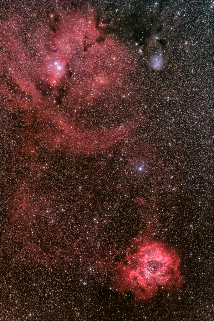 1月2日のバラ星雲とコーン星雲再処理
