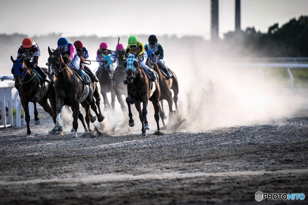 門別競馬場 最終コーナー