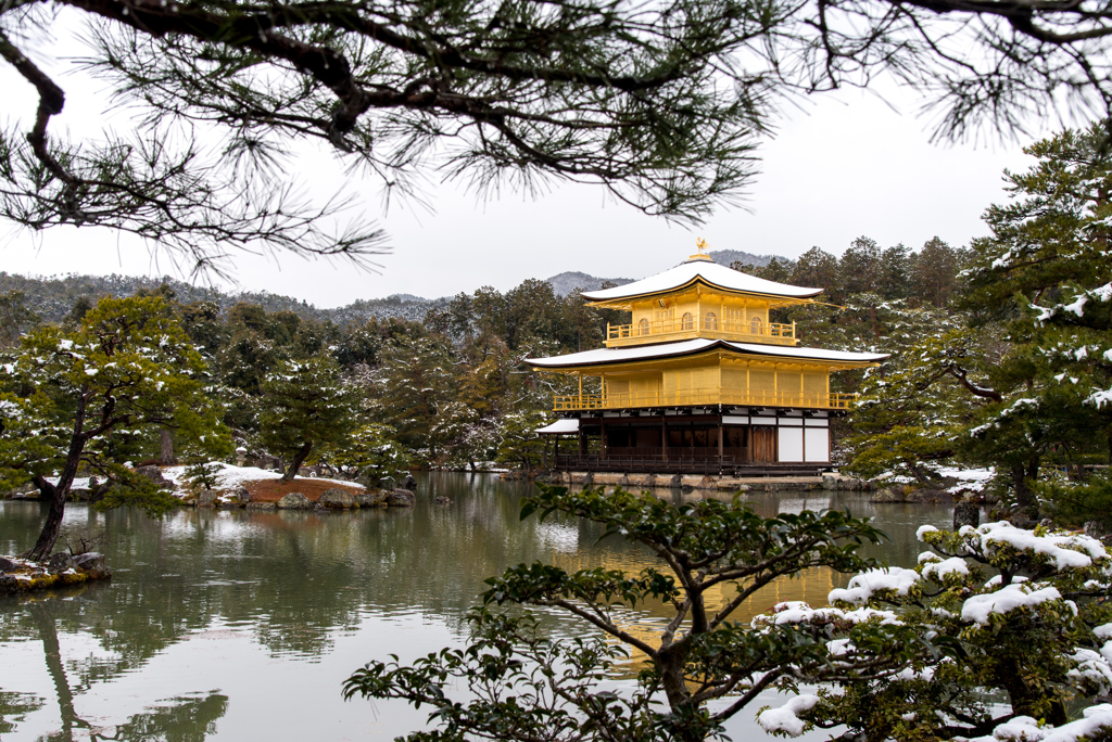 金閣寺 雪化粧