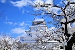 白い屋根の鶴ヶ城