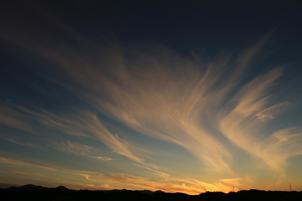 今日の夕焼け空