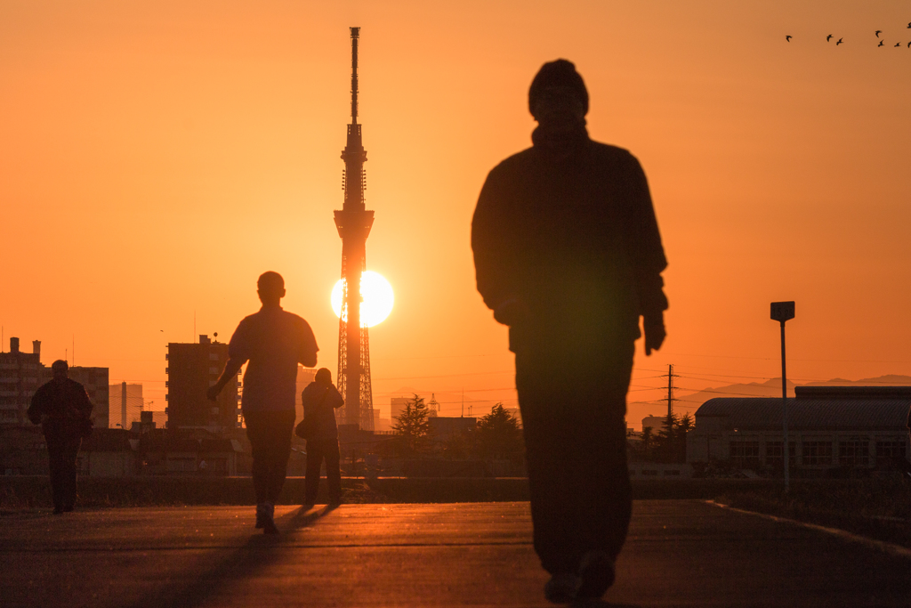 夕暮れ