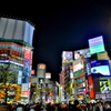 渋谷の夜景（スクランブル交差点）