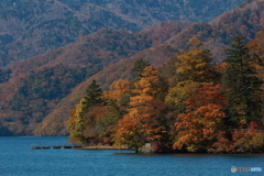 紅葉の湖畔