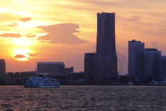 横浜の夕焼け