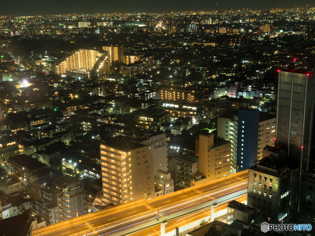 キャロットタワーからの夜景