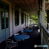 朝のテラス