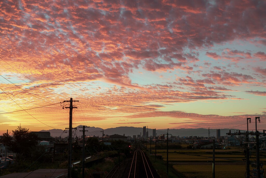 茜色の空