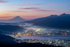 高ボッチ高原からの朝焼け