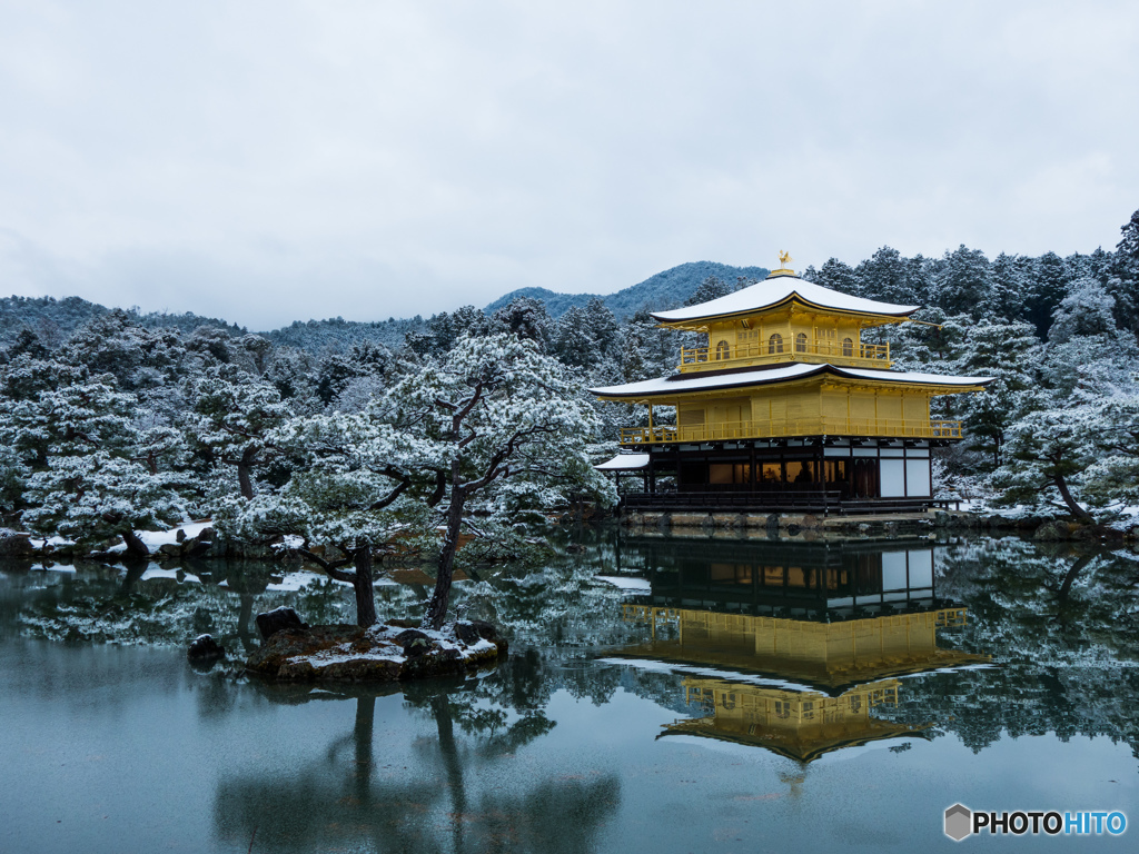 雪の金閣寺　2018年1月14日