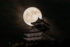 月夜の岐阜城