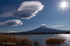 秋空に親子吊るし雲