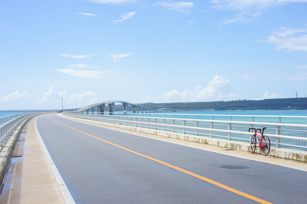 輪行　伊良部大橋