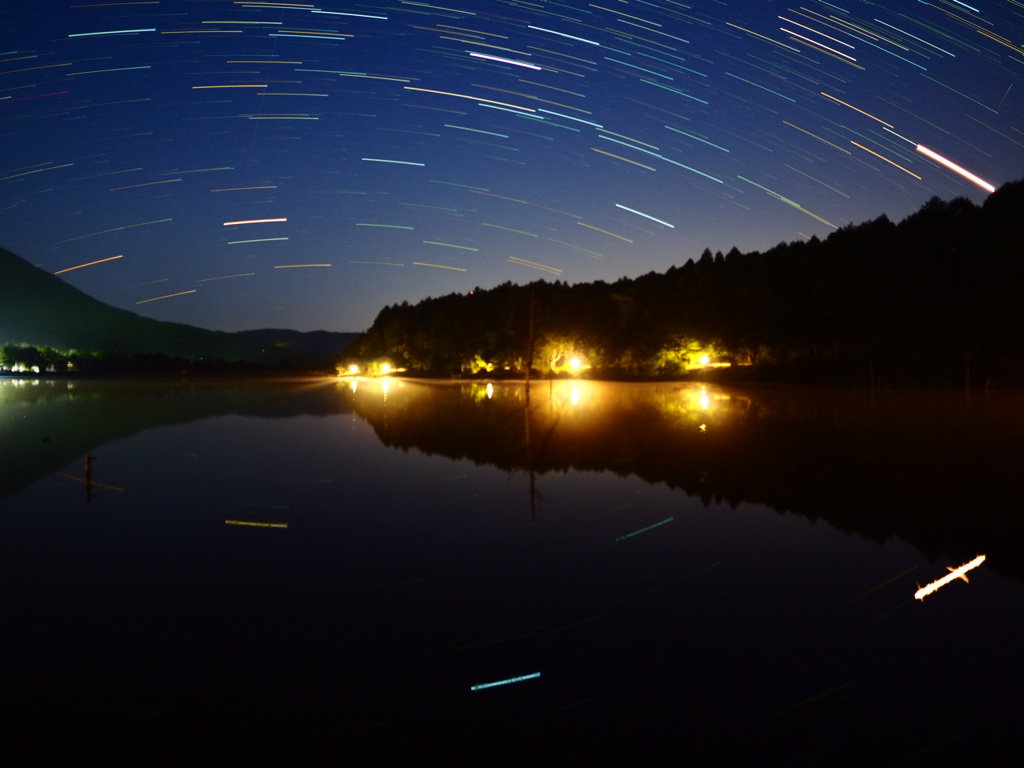 女神湖の星空