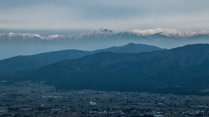 冠雪の北アルプス