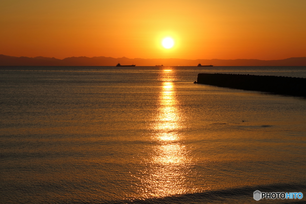 知多の夕焼け